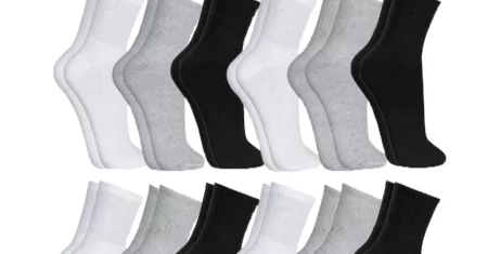 Kit Ate 15 Pares Meia Cano Alto Algodão Unissex 36-42