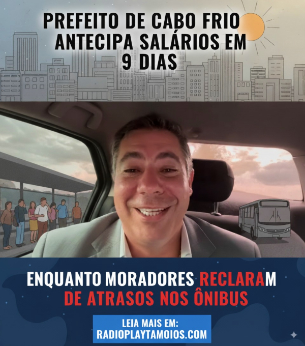 Prefeito de Cabo Frio Antecipa Salários em 9 Dias, Enquanto Moradores Reclamam de Atrasos nos Ônibus