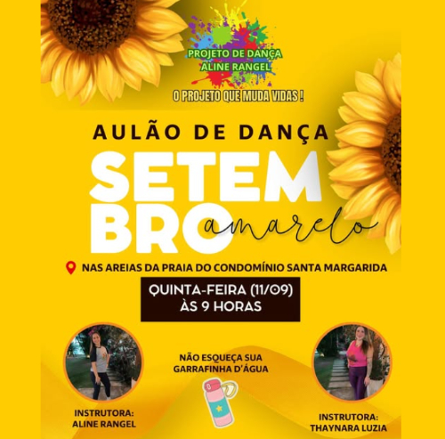 🌸 Atenção Mulheradaaaa! 🌸 Aulão de Dança – Setembro Amarelo