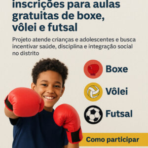 CRAS de Tamoios abre inscrições para aulas gratuitas de boxe, vôlei e futsal