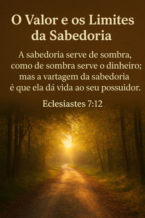 O Valor e os Limites da Sabedoria