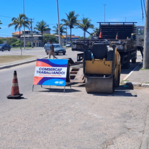 Operação Tapa-Buraco avança na Avenida Independência em Tamoios